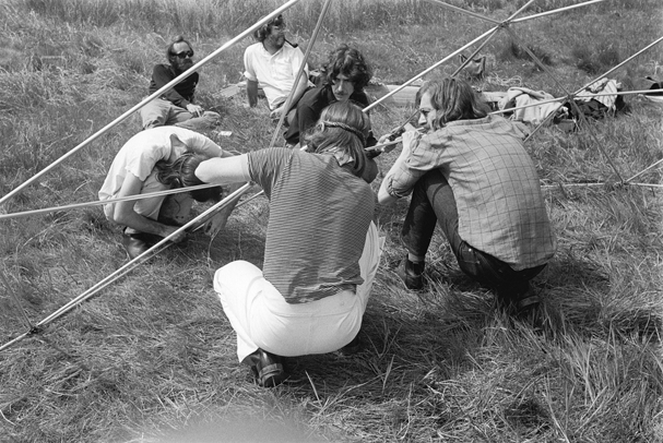 Geodesic Dome construction on the mudflats