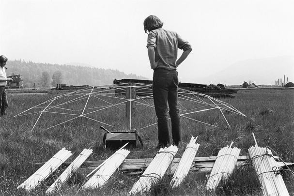 Geodesic Dome construction on the mudflats