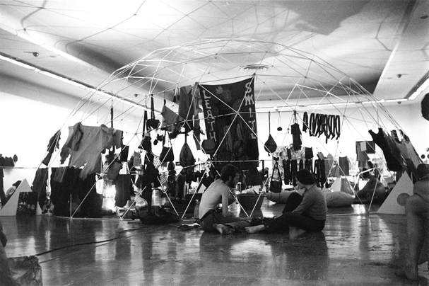 Bazaar Day- Leather goods on sale in the main gallery.